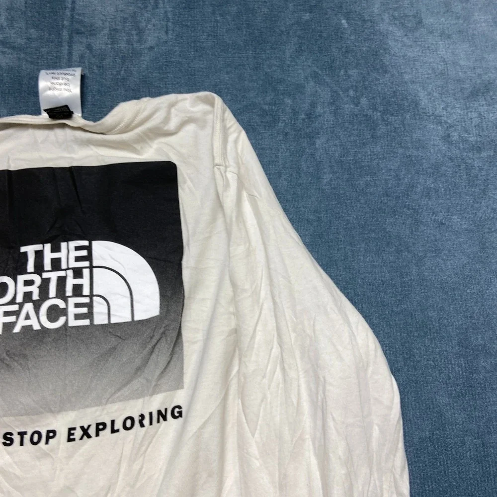 The North Face Never Stop Exploring Shirt Mens 2XL White Crew Neck Regular Fit